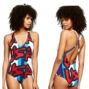 Stephen Sprouse x Target Swimsuit USA Graffiti One Piece 20th Anniversary 3XL